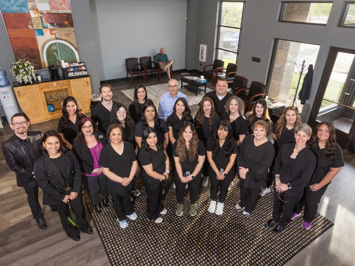 smiling dental team